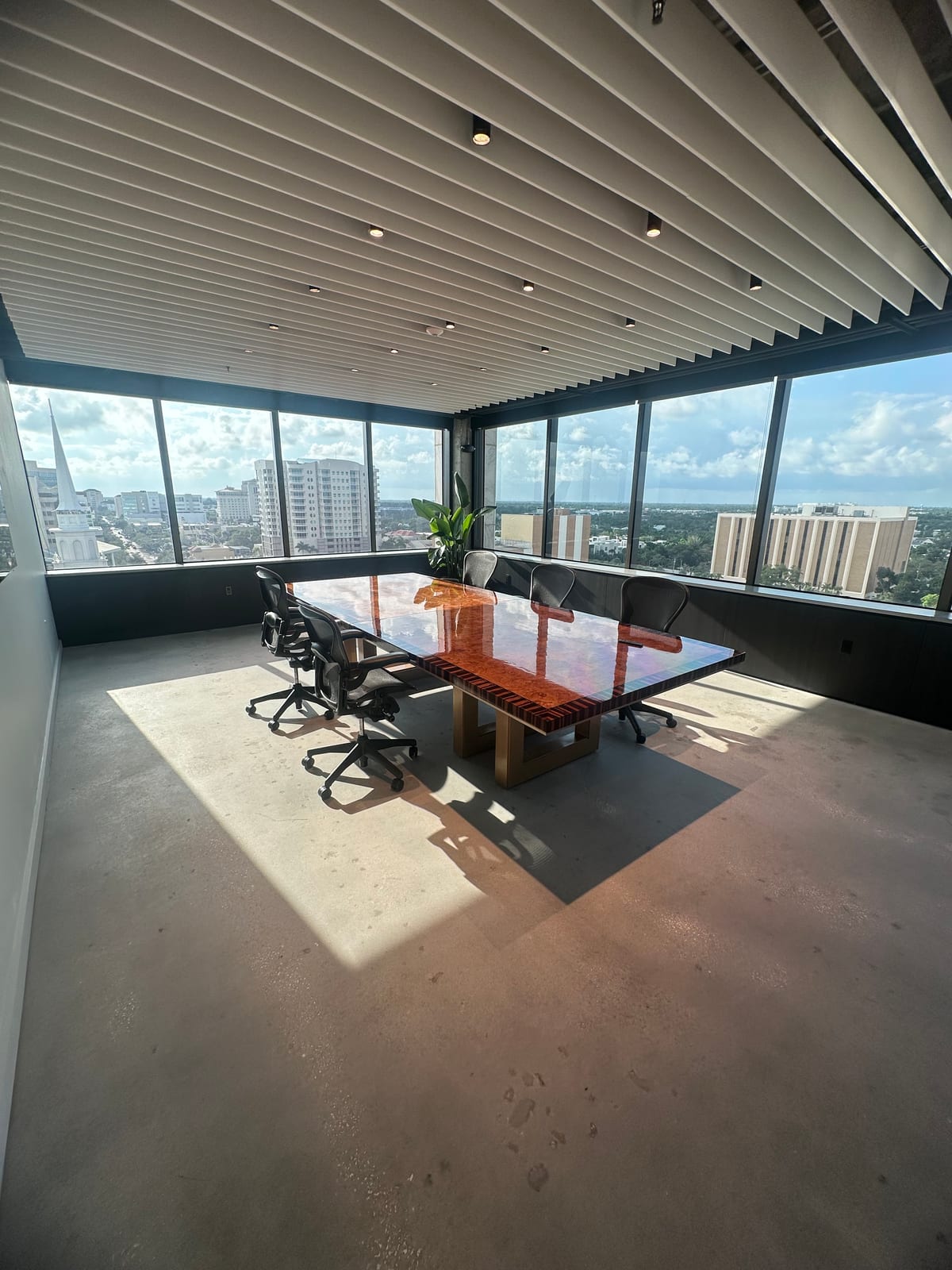 After: Burl-Figured Conference Table